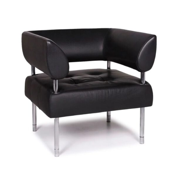 Armchair leather black