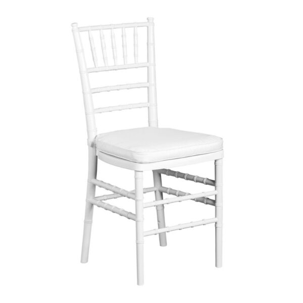 Hochzeitsstuhl Chiavari/Tiffany weiß mit Sitzkissen