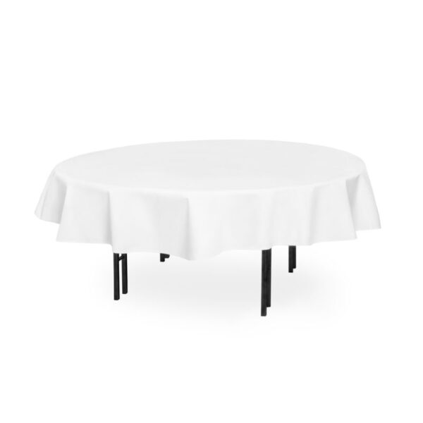 Tischdecke klassisch weiß rund D180cm