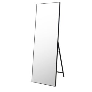 Ganzkörperspiegel H150cm x B50cm mit Klappfuß selbststehend schwarzer Rand