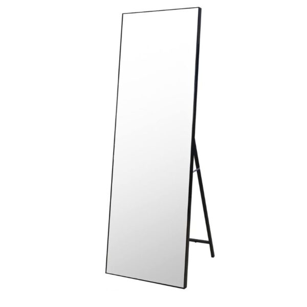 Ganzkörperspiegel H150cm x B50cm mit Klappfuß selbststehend schwarzer Rand