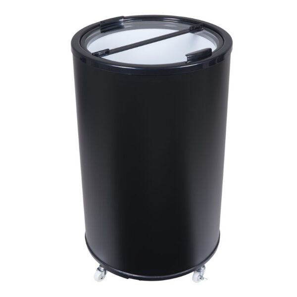 Rent black fridge/freezer garbage can with castors in Munich